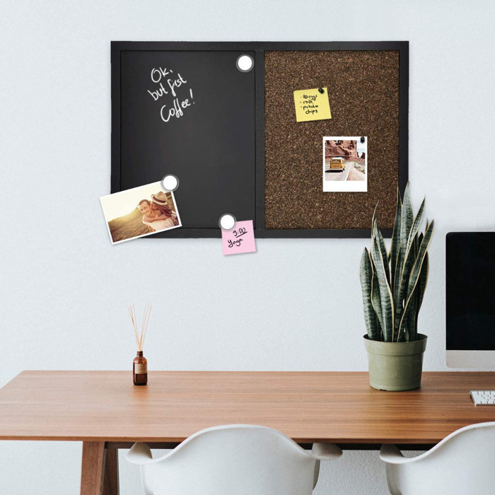 IMMENCE Combination Chalk And Cork Board Chalkboard Combo